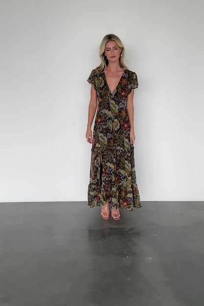 Riverwood Deep V Maxi Dress | Multi Floral