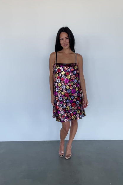 Malia Sequin Mini Dress | Black Multi