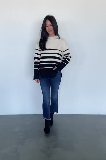 Glasbury Sweater | Black + Ivory