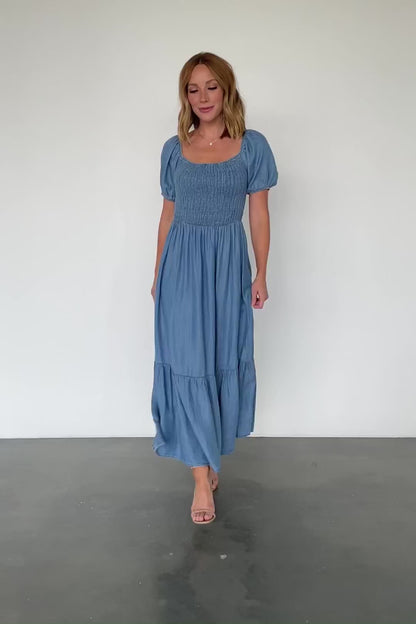 Lauralee Smocked Dress | Chambray