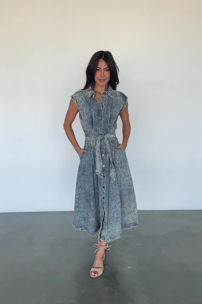 Britney Denim Dress | Vintage Blue