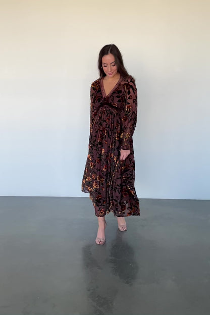 Adele Velvet Dress | Clove + Amber Floral