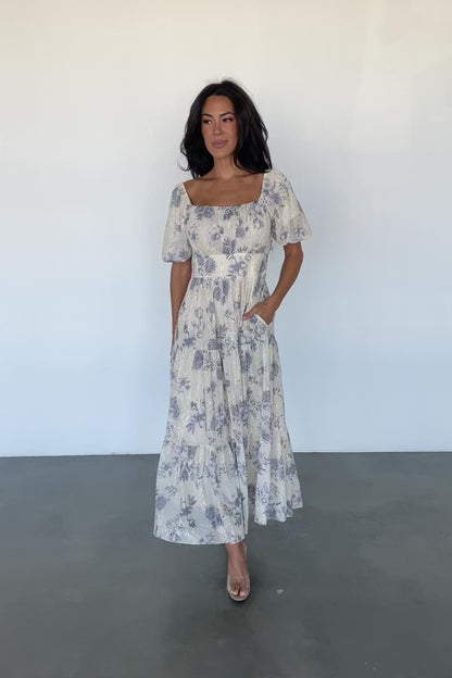 Annabeth Midi Dress | Cream + Slate Floral