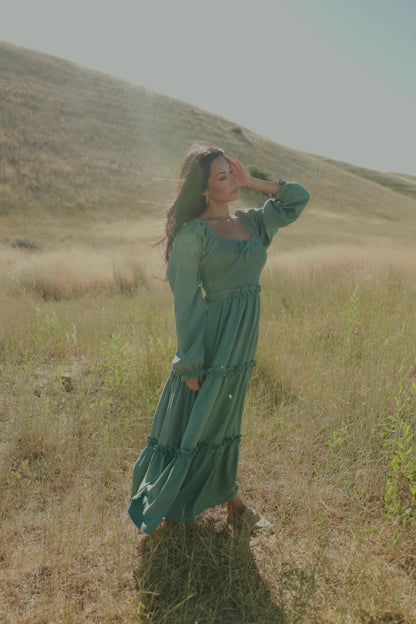 Britta Maxi Dress | Dark Sage