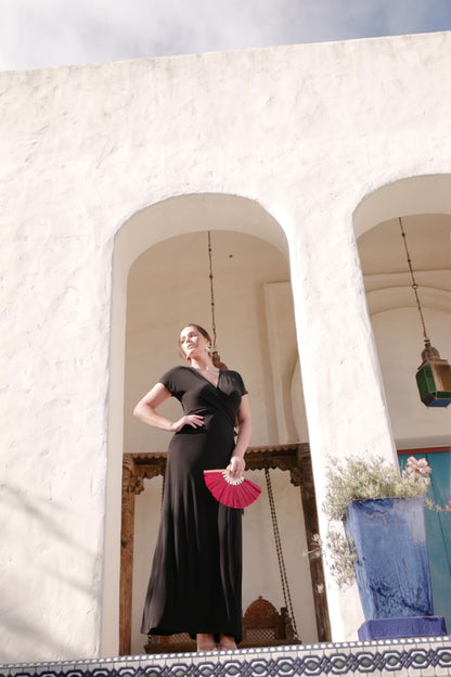 Annaeli Cross Front Maxi Dress | Black