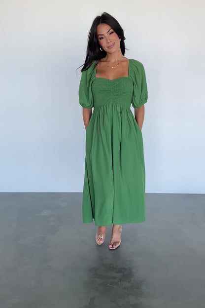 Stefania Midi Dress | Green