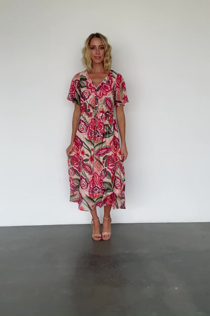 Junie Midi Dress | Multi Print