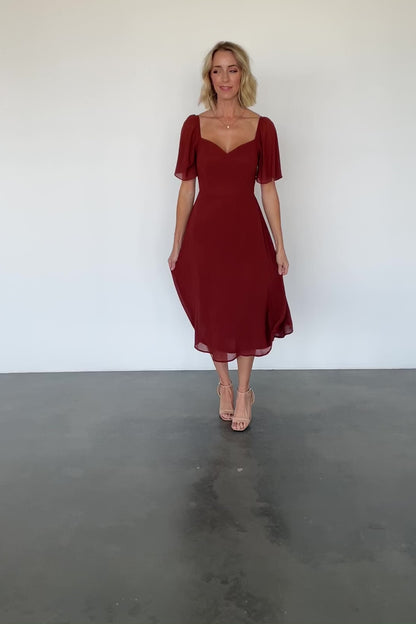 Colette Sweetheart Midi Dress | Cinnamon