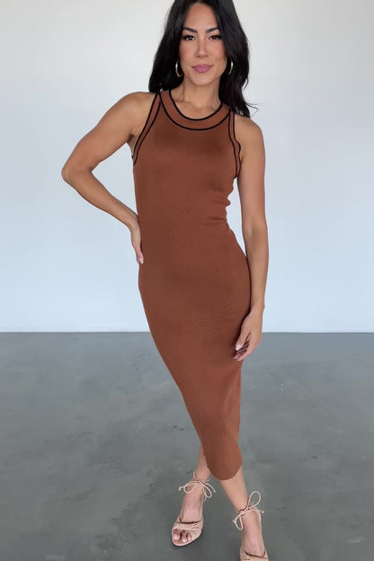 Tove Knit Tank Midi Dress | Copper