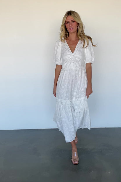 Jackie Eyelet Maxi Dress | Off White