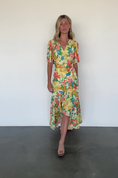 Adrianna Wrap Maxi Dress | Multi Floral