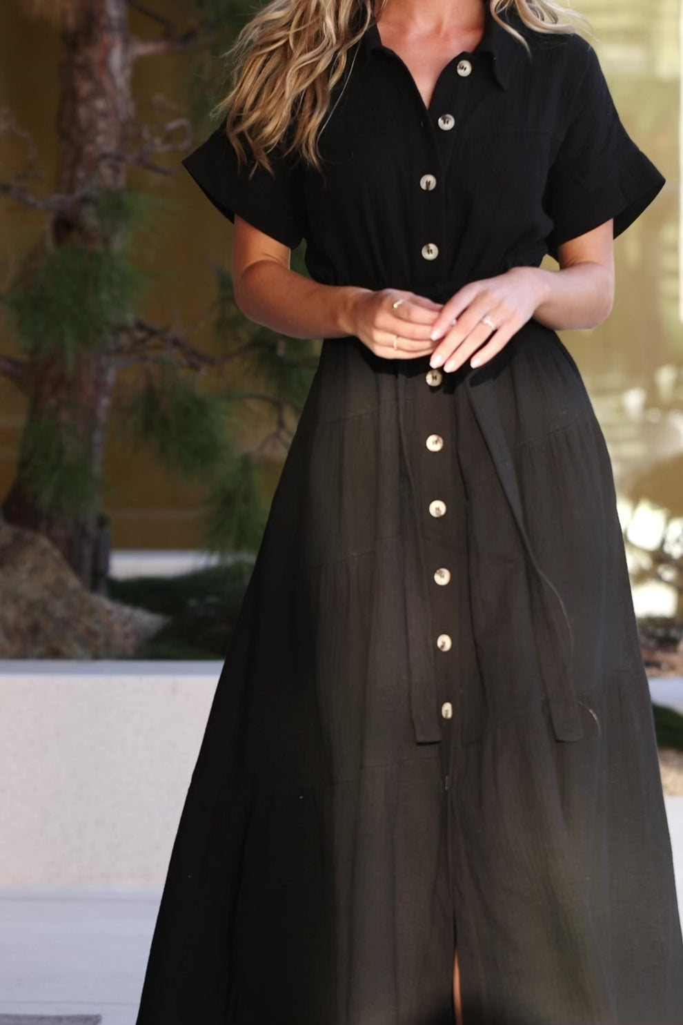 Aizey Button Up Maxi Dress