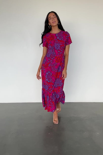 Gwen Maxi Dress | Fuchsia Print