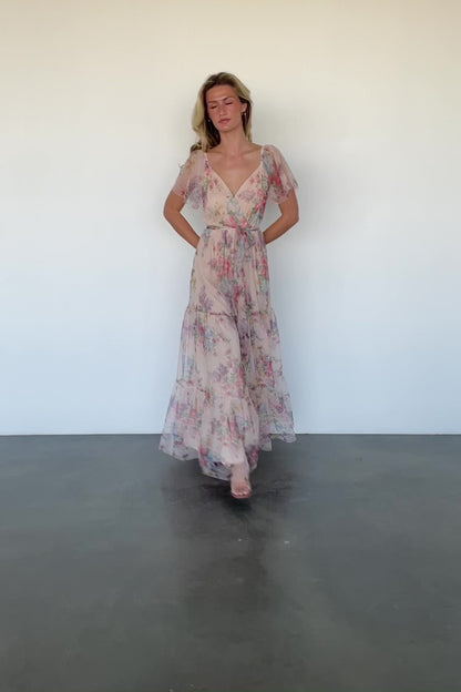 Nicola Tulle Maxi Dress | Romantic Floral