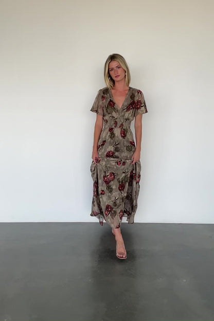 Birdie Maxi Dress | Olive Floral