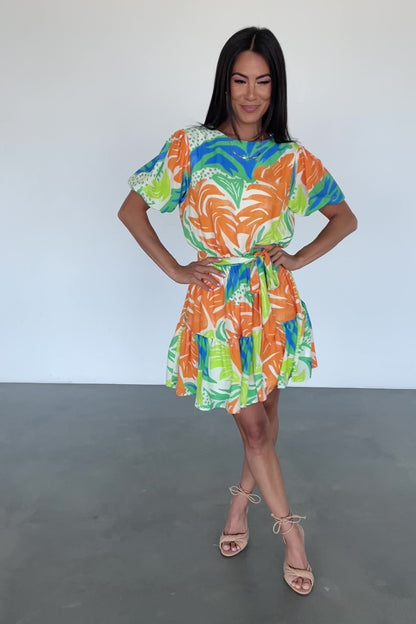 Cabo Short Dress | Multi Print