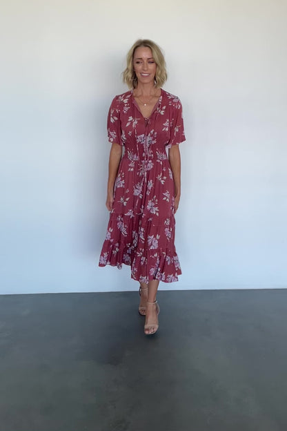 Spell Boho Midi Dress | Terracotta Floral