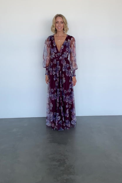 Layla Tulle Maxi Dress | Mulberry Floral