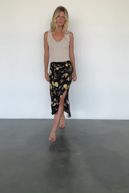 Fairchild Skirt | Black Floral