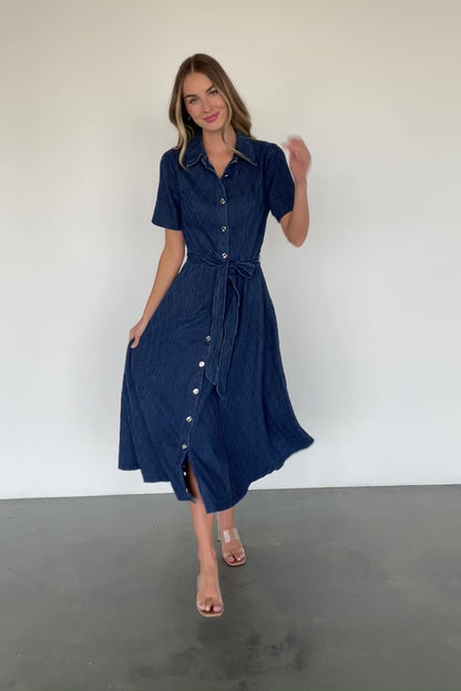 Sheryl Midi Dress | Denim Blue