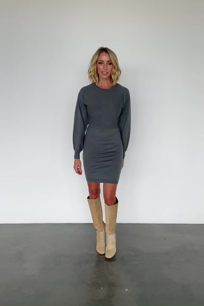 Anson Sweater Dress | Winter Green