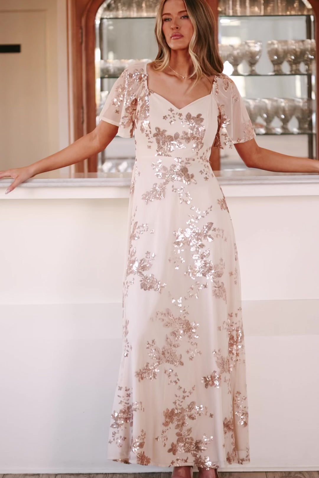 ethnovog women's sequinned embellished layered bridal maxi dress reviews Modest Sequin Beaded (Women) Features a beautiful flap attached to the yoke Elegant Ethnic dresses for best