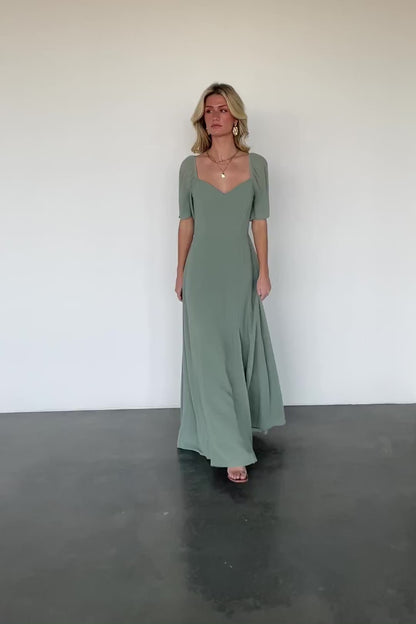 Sierra Sweetheart Maxi Dress | Eucalyptus