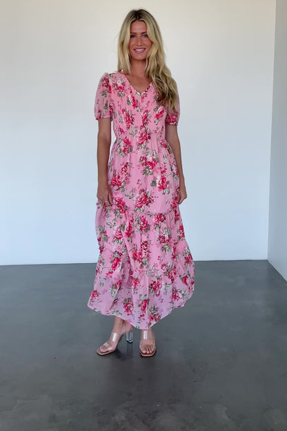 Cadella Maxi Dress | Pink Floral