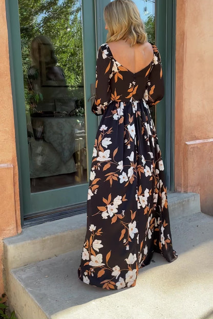 Tristan Maxi Dress | Black Floral