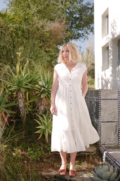 Luisa Midi Dress | Off White