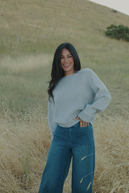 Emmi Mid Rise Wide Leg Jeans | Dark Wash