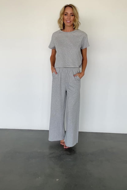 Wren Top + Pants Set | Heather Gray