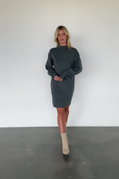 Jennings Sweater Dress | Winter Green