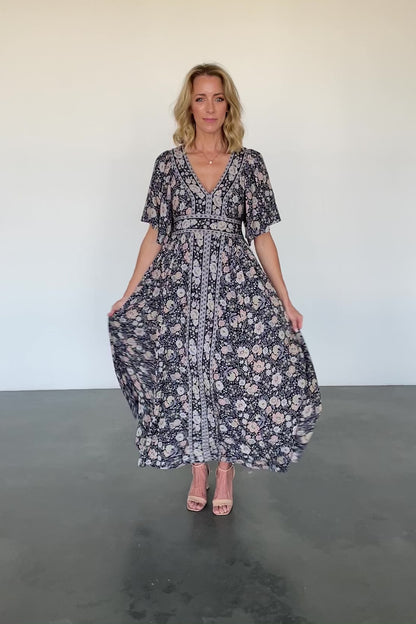 Elissa Maxi Dress | Midnight Floral