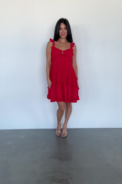 Andalucía Short Dress | Red