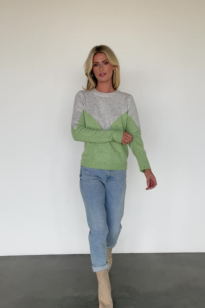 Tanner Sweater | Gray + Green