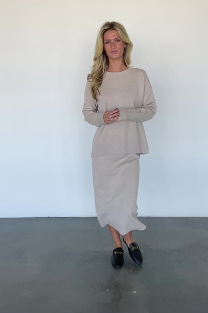 Ali Knit Skirt | Taupe