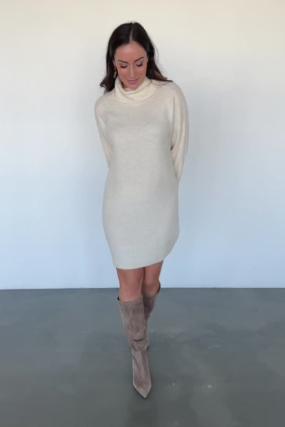 Amy Sweater Dress | Warm Ivory