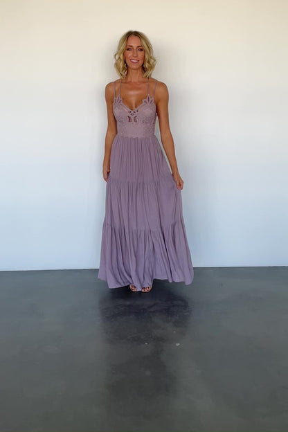 Summerlin Lace Top Maxi Dress | Dusty Mauve