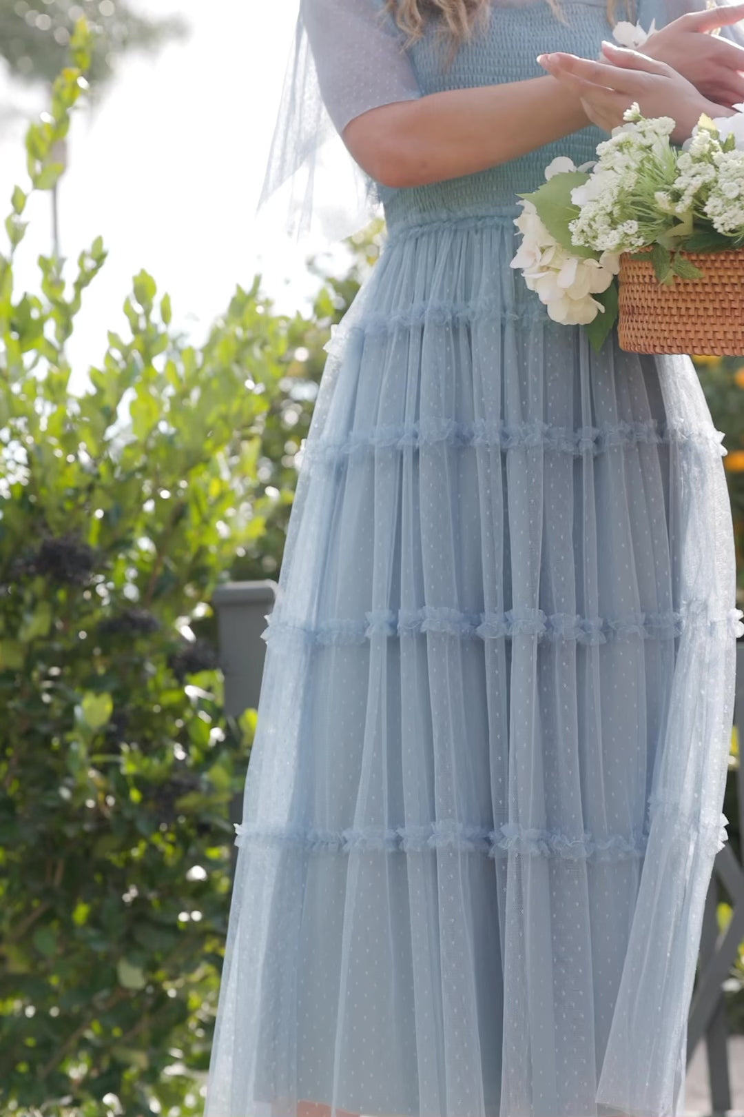 Bexley Tulle Dress | Dusty Blue