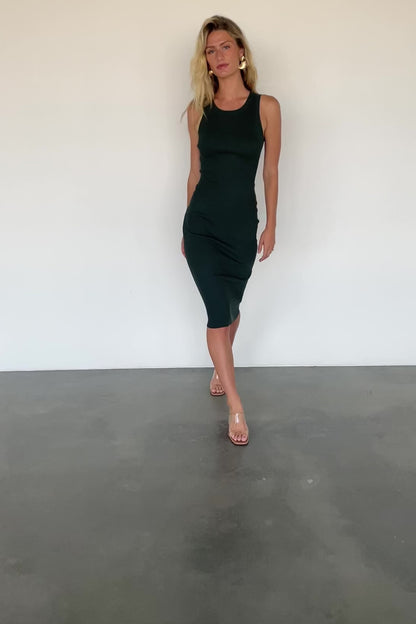 Caitlyn Ribbed Tank Dress | Forest