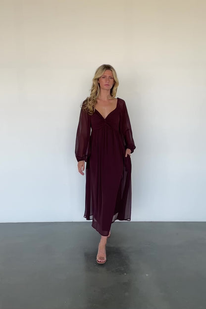 Dione Midi Dress | Mahogany