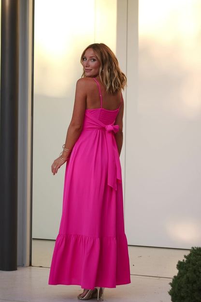 Regan Tank Maxi Dress | Fuchsia