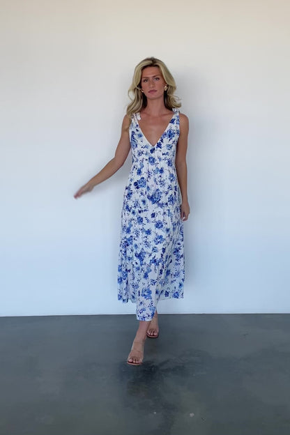 Mariah Tank Dress | Blue Floral