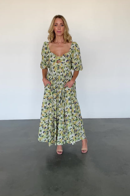 Brielle Maxi Dress | Green Floral