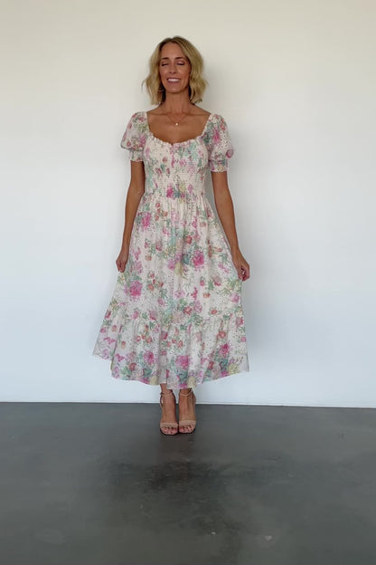 Piper Eyelet Midi Dress | Vintage Floral