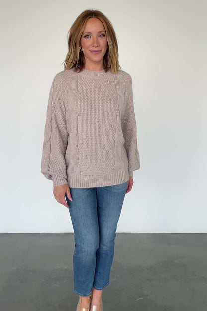 Lukas Cable Knit Sweater | Natural