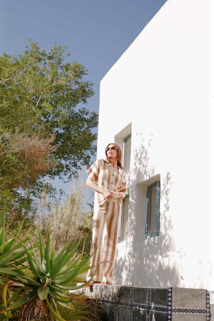 Canaria Knit Set | Camel + Beige