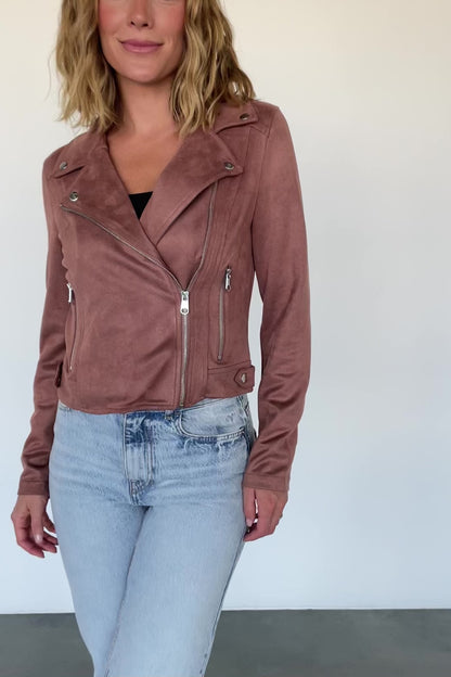 Marisa Faux Suede Jacket | Dusty Clove