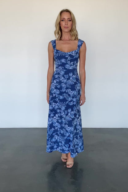 Mandy Maxi Dress | Blue Floral